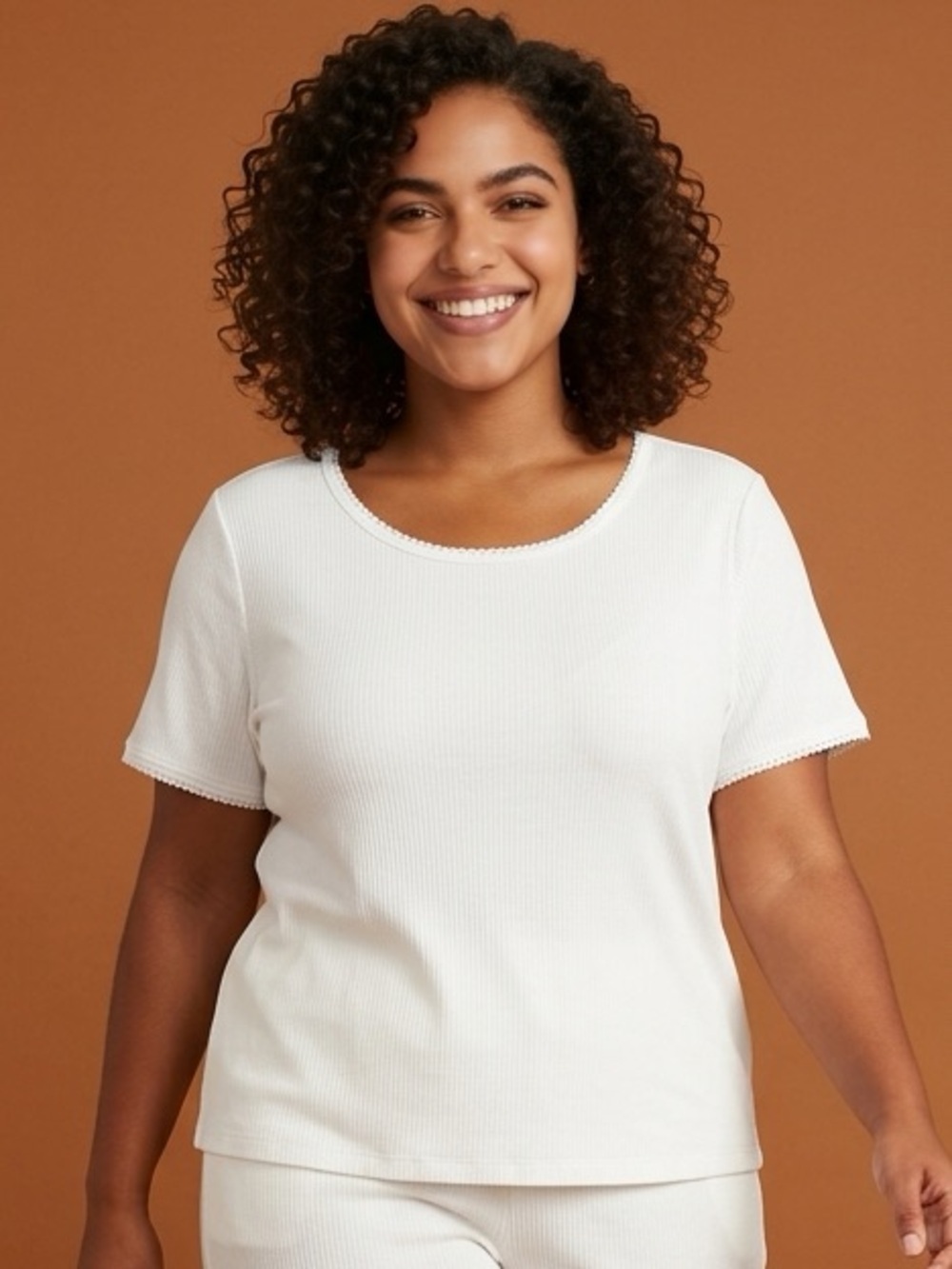 NWT Old Navy Plus Size Curvy Classic White Short Sleeve Top Blouse - Size 3XL